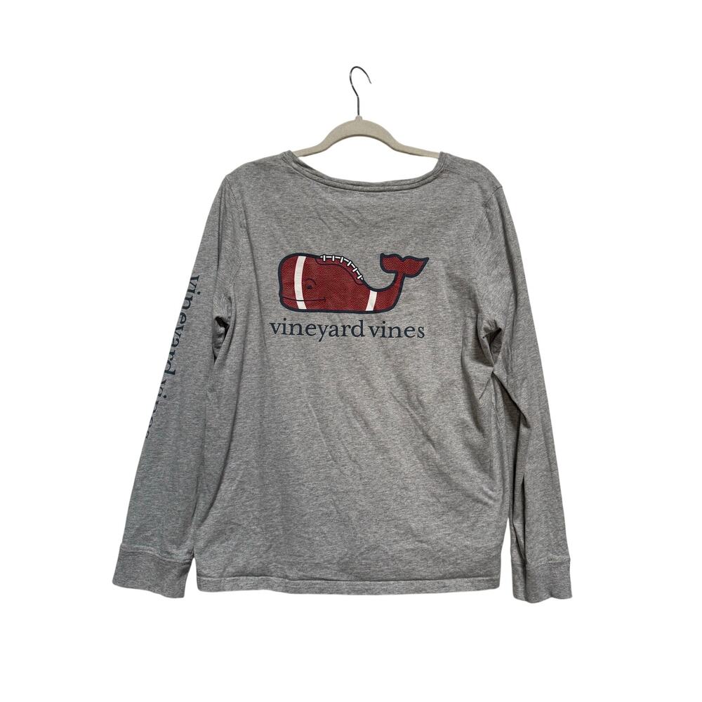 Vinyard Vines Shirt Boys XL Long Sleeve Football Whale Graphic